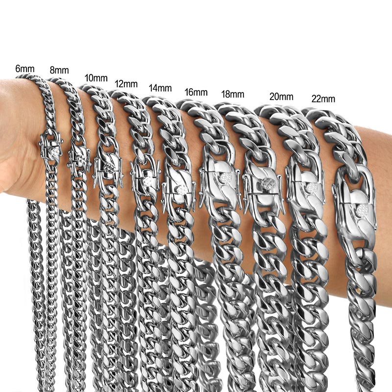 Butterfly Clasp Deployant - 男性と女性のためのステンレス鋼のネックレス,リンクチェーン,シルバーメッキのジュエリー,蝶のロック,ヒップホップブレスレット,316l