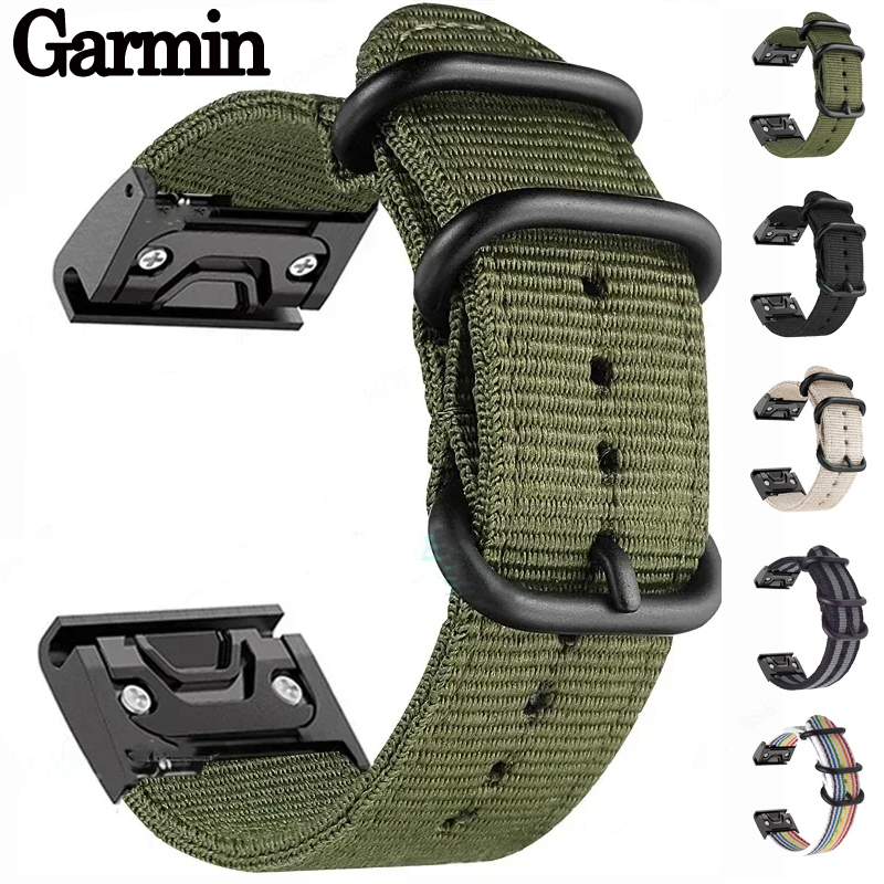Canvas Strap Watch - ガーミンフェニックス用ファブリックストラップ,スポーツウォッチバンド,22mm, 26mm,fenix 7,6x,6s,6 pro,5x,5, 5s,3時間