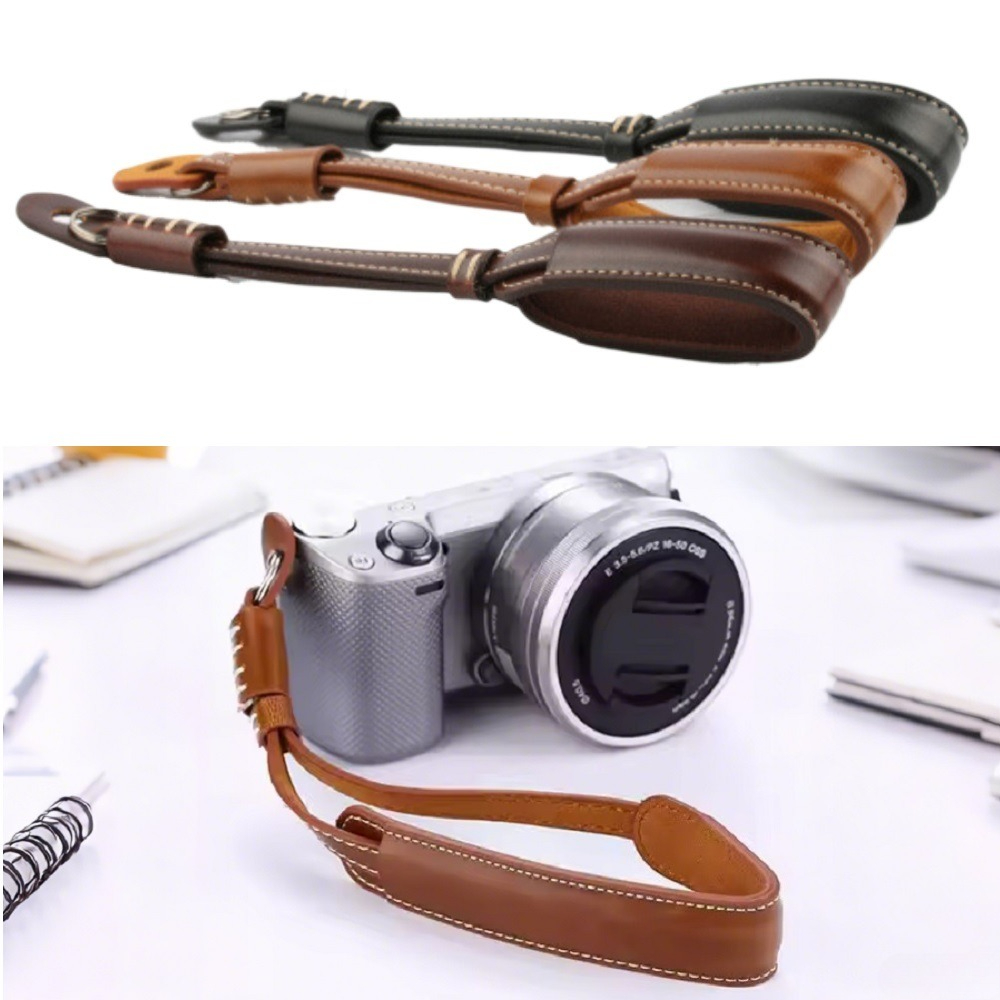 Leather Strap Quick Release - クイックリリースカメラリストストラップ、PUレザー安全ハンドストラップロープ、デジタル一眼レフミラーレスコンパクトデジタルカメラ用