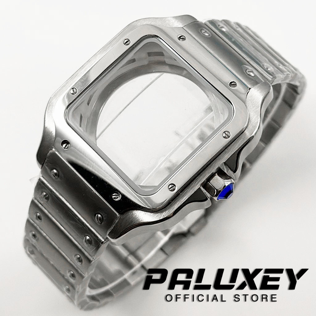 NH35 38mm角型腕時計ケース 316Lステンレス鋼 腕 - Cartier Watch Santos のレビューと価格