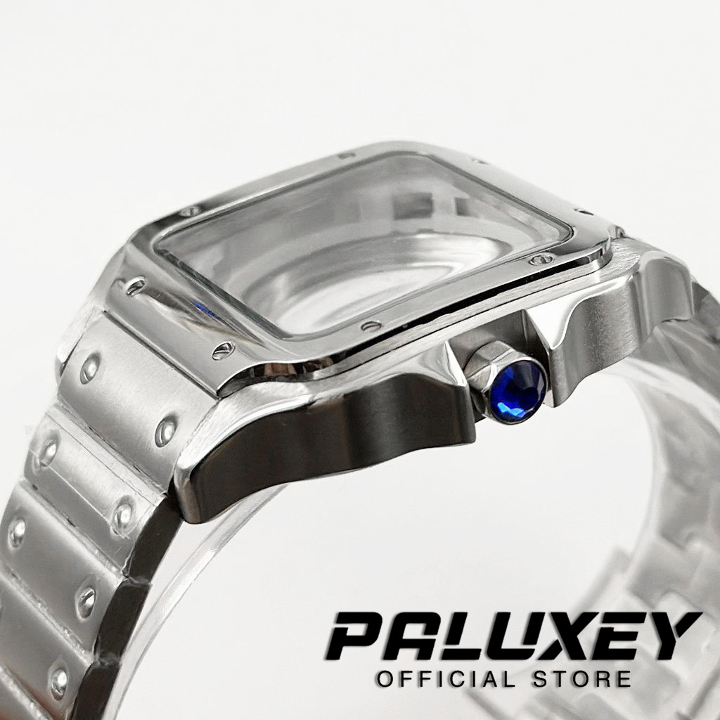 NH35 38mm角型腕時計ケース 316Lステンレス鋼 腕 - Cartier Watch Santos のレビューと価格