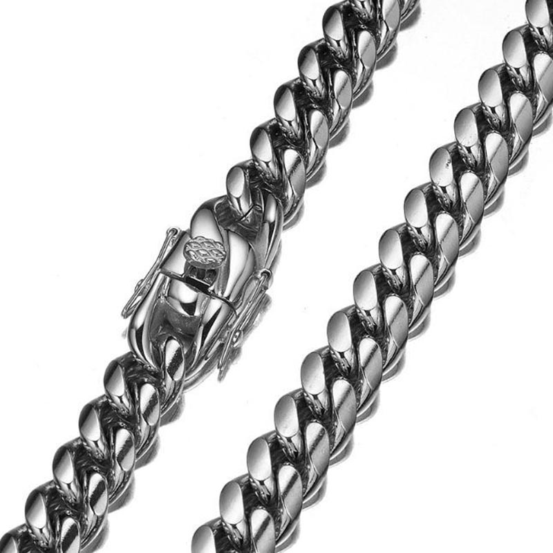 男性と女性のためのステンレス鋼のネックレス,リンクチェーン, - Butterfly Clasp Deployant のレビューと価格