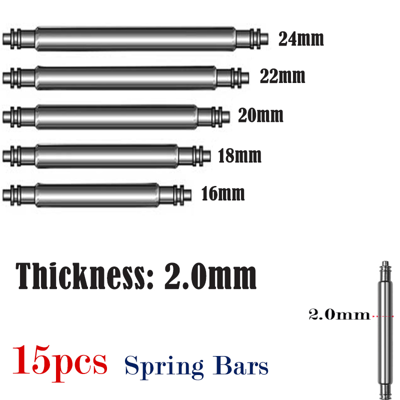 15 個時計バンドピン 2.0 ミリメートル直径ストラップス - Spring Bar Tool Set のレビューと価格