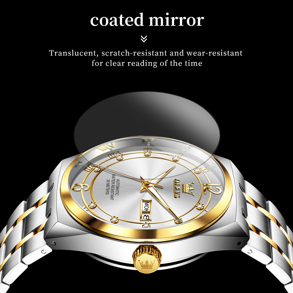 OLEVS腕時計 メンズ腕時計 機械式腕時計 防水 ステンレ - Rolex Watch Datejust のレビューと価格