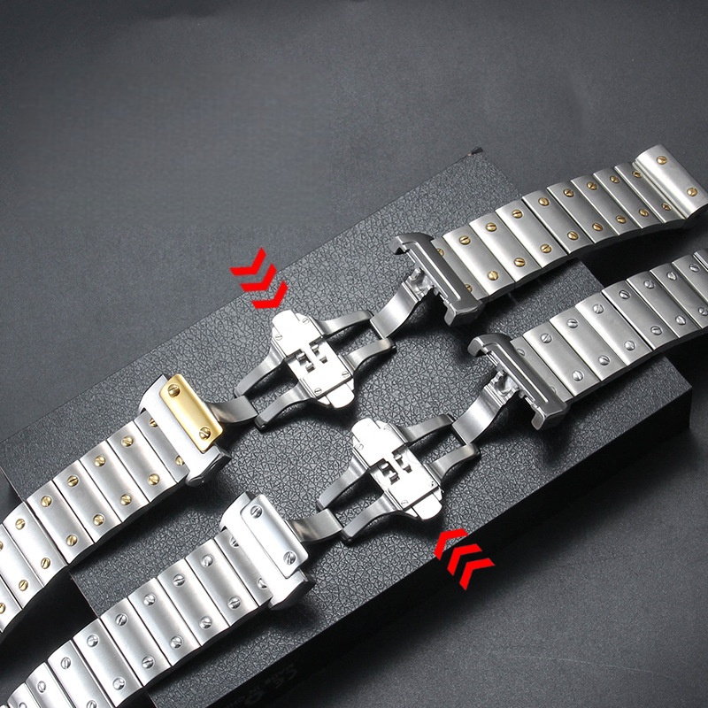 23mm 高品質ステンレススチール製時計ストラップ カルティ - Cartier Watch Santos のレビューと価格