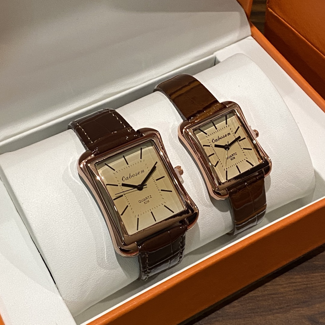カップルウォッチクォーツムーブメントビジネスレディースメンズ - Leather Watch Band Men のレビューと価格