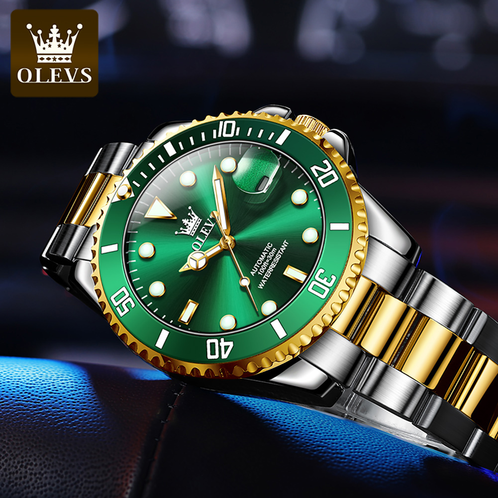 OLEVS 6650 機械式腕時計 メンズ 高級トップブラン - Rolex Watch Datejust のレビューと価格