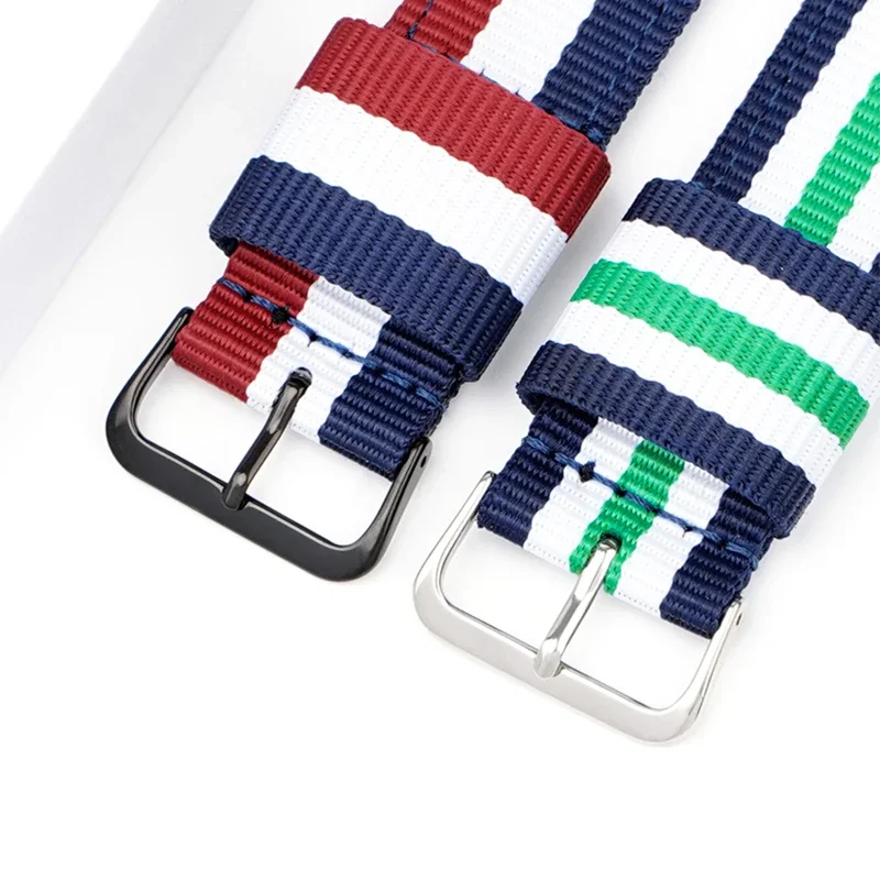 20 ミリメートル 22 ミリメートル織ナイロンストラップサ - Canvas Strap Watch のレビューと価格