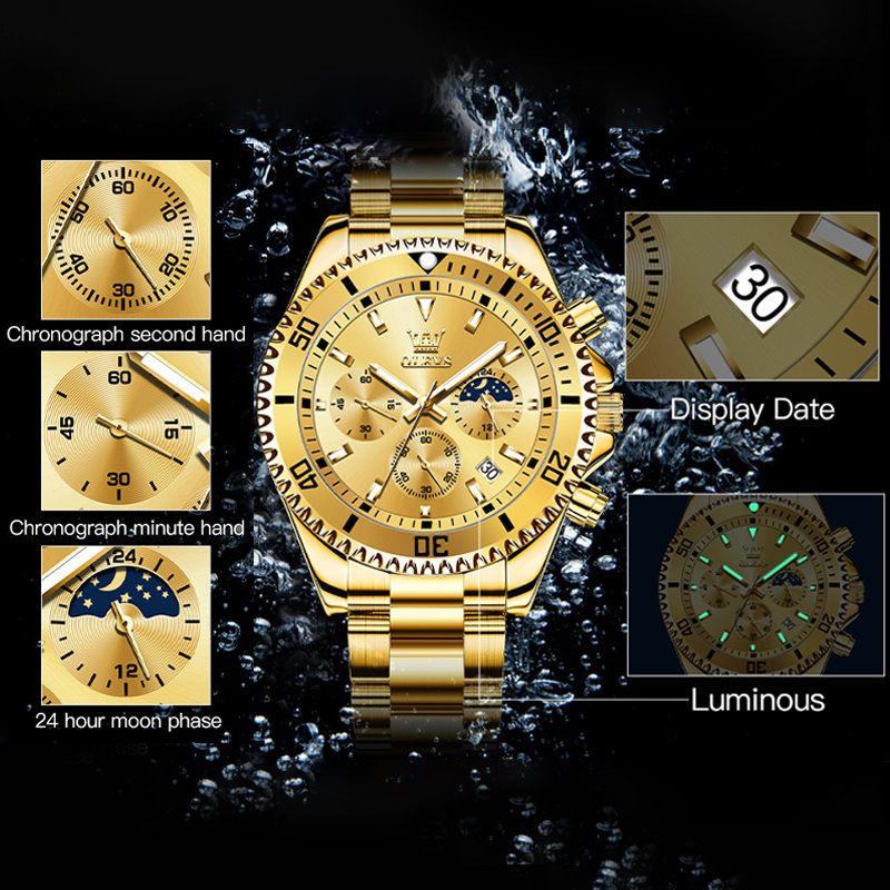 OLEVS 2870 メンズ腕時計トップブランドの高級腕時計 - Rolex Watch Datejust のレビューと価格