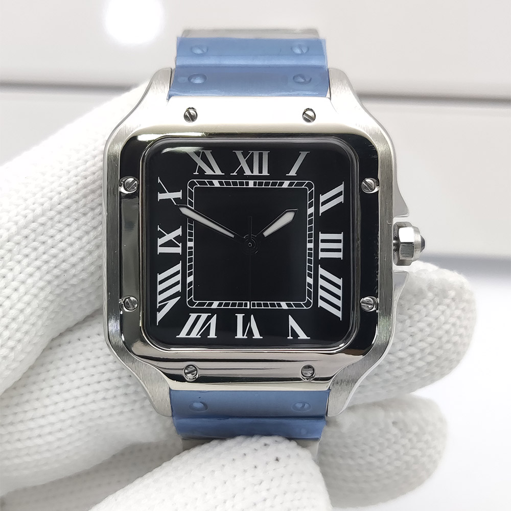 メンズ腕時計スクエアケース新しい NH35 腕時計自動スポー - Cartier Watch Santos のレビューと価格